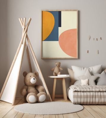 Rainbow Plus Shapes  Blue Mustard1