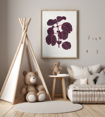 Pink Achyranthes Verschaffeltii Leaf Illustratio