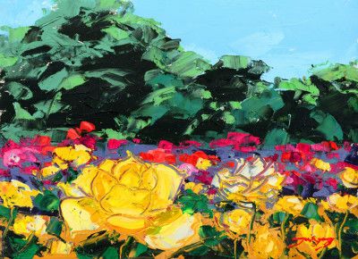 Wild Rose Oil On Canvas