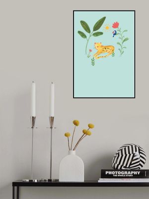 Sweet Jungle Leopard &amp; flowers Simple Boho Kids &amp; baby nursery tropical jungle theme