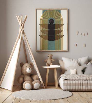 Geometry With Aquamarine Marble