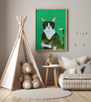 Tuxedo Cat Thumbs Up