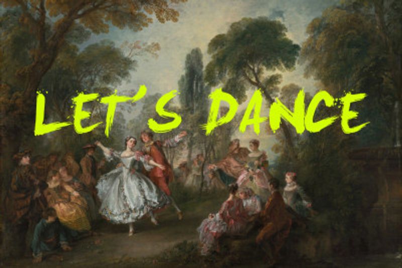 LET'S DANCE NEON YELLOW VINTAGE MAXIMALIST ART