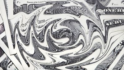 Dollar Bill Abstract 100