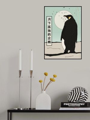 The Lonely Penguin Under the Moon