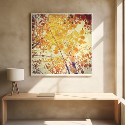 yellow autumn birch leaves