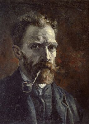Vincent Van Gogh's Self Portrait With Pipe (1886)