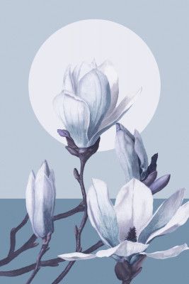 Blue Watercolor Flowers