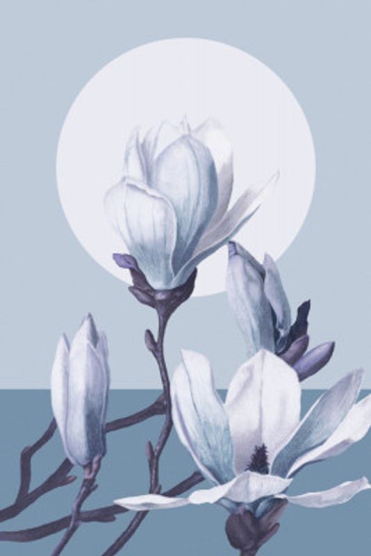 Blue Watercolor Flowers