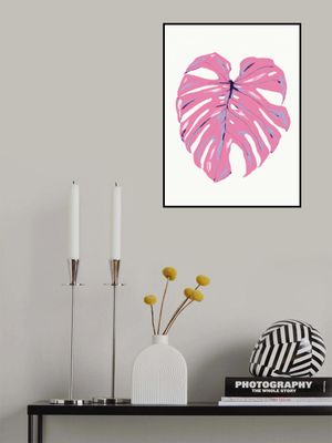 Monstera Leaf Pink