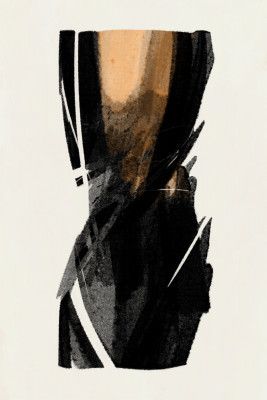 Black Figure On Neutral Background