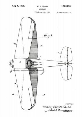 Airplane Patent 1926