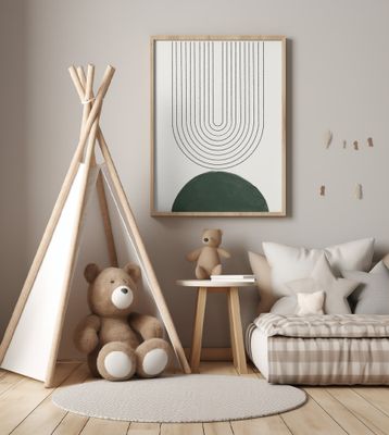 Green Mid Century Modern No.5