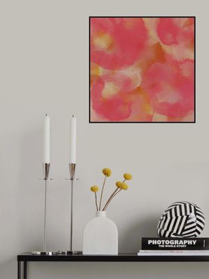 Joyful Bubbles – Watercolor Abstract in Pink and Terra