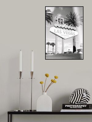 Las Vegas Sign Bw