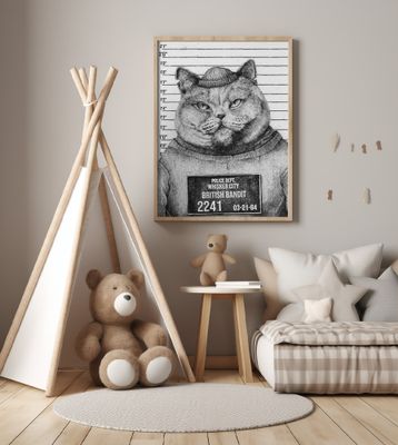 Cat In A Police Lineup