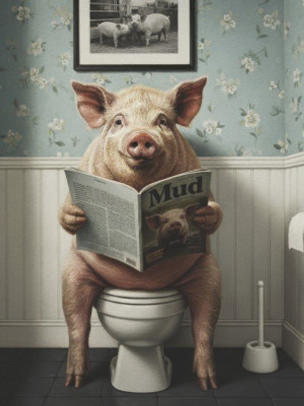 Pig In the Bathroom