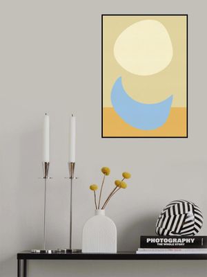 Stacked Ovals in Soft Yellow and Light Blue