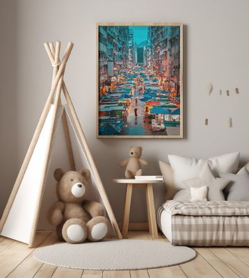 Mong Kok Market on a Rainy Night