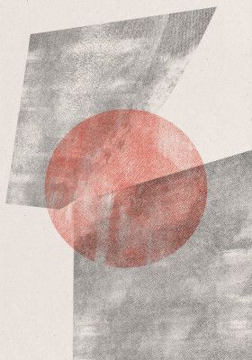 Red Geometric Modern Object