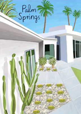 Palm Springs Modern Architecture by Artist Carla Daly