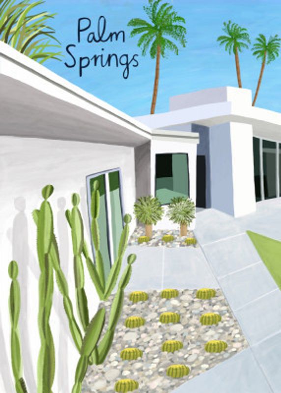 Palm Springs Modern Architecture by Artist Carla Daly