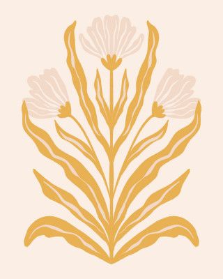 Symmetrical Pastel Flowers