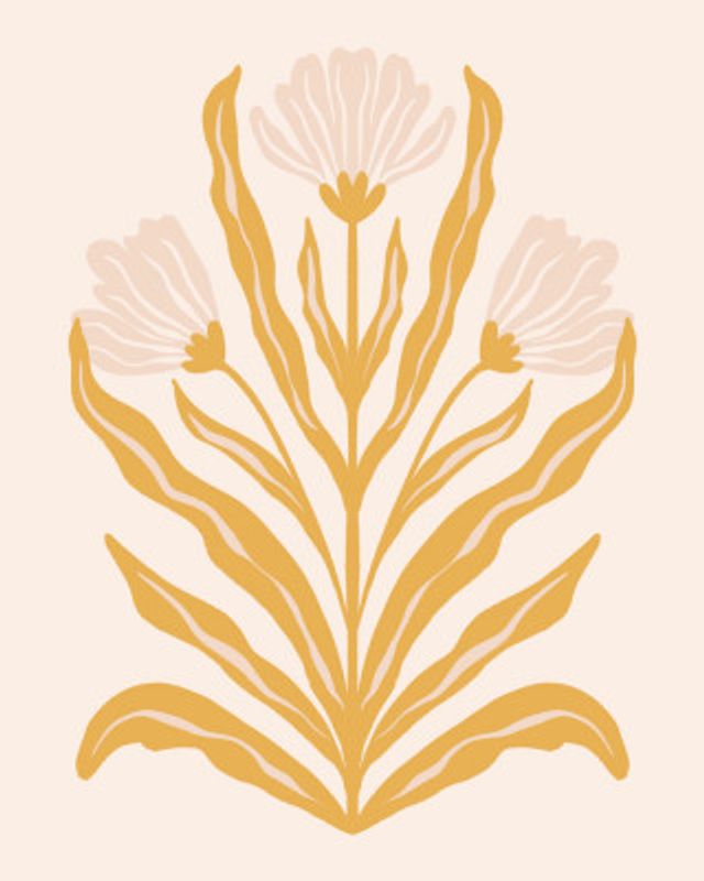 Symmetrical Pastel Flowers