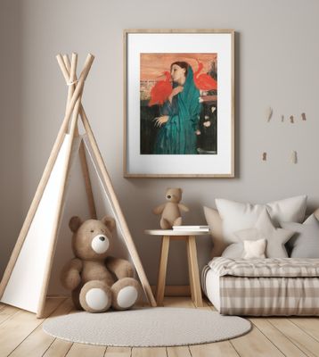 Young Woman With Ibis No.2