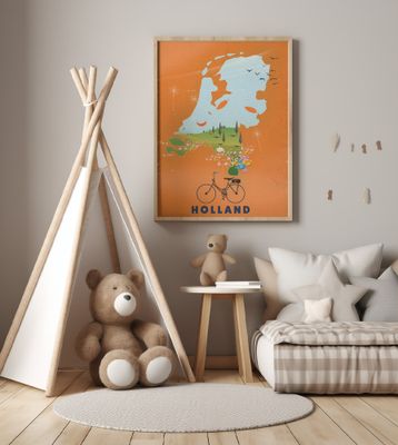 Holland Vintage Travel Poster