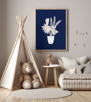 Sepia Floral Silhouette