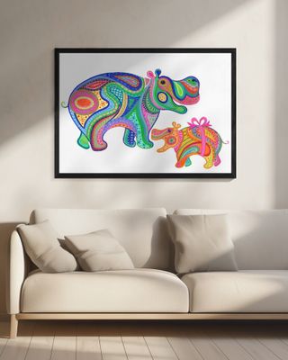 Colorful Hippo Joy