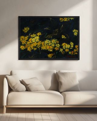wild chrysanthemum oil on canvas