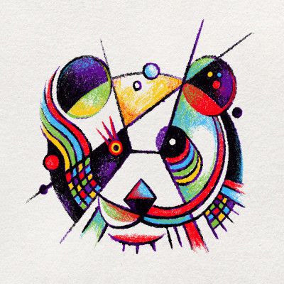 Abstract Faces   Panda