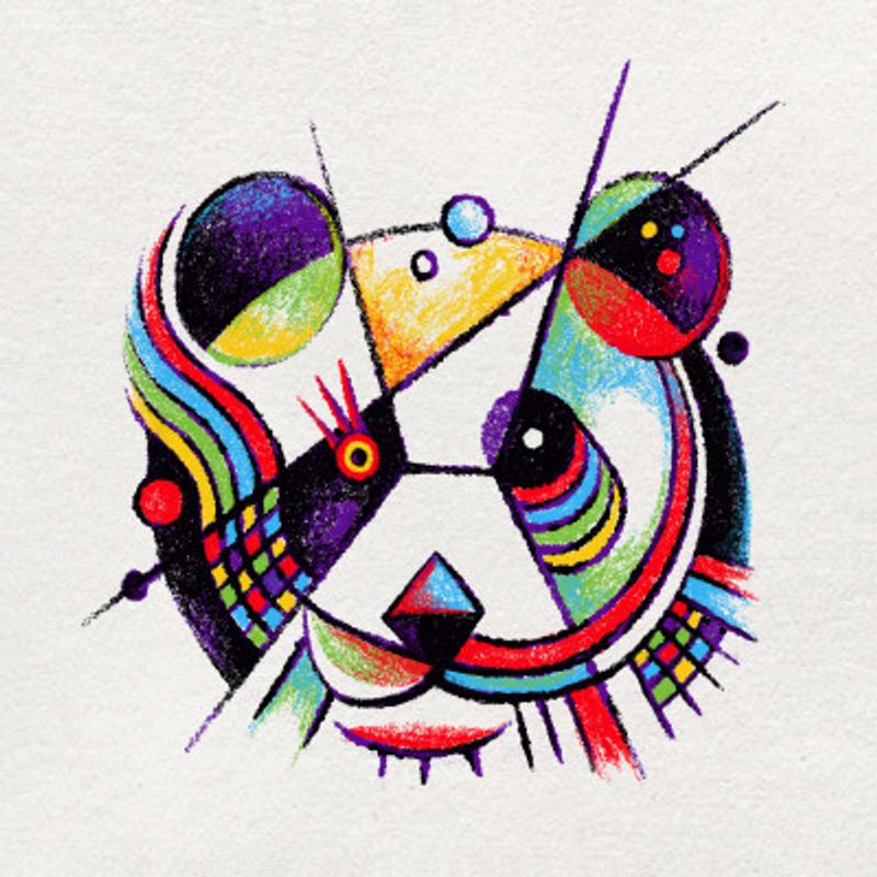 Abstract Faces   Panda