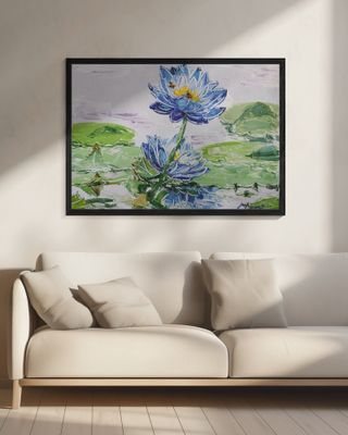 lotus flower oil on canvas