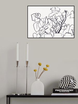 Black and White Monstera Large