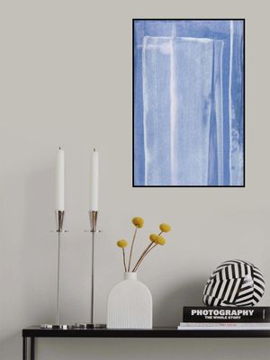 Blue With Vertical Brushstrokes