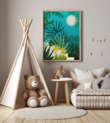 Rainforest With Moonlight