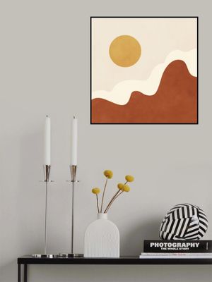 Stylized Sun Above Curved