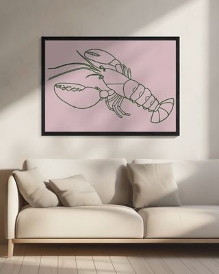Elegant Lobster Sketch