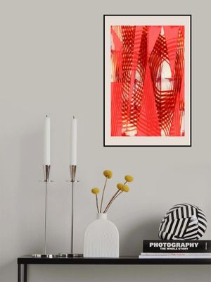 Red Geometric Weave No.2