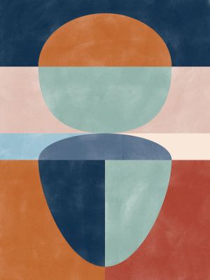 Geometric Shapes In Muted earth tones