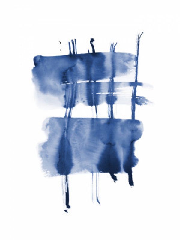 Navy Blue  Ink Flow 01 18x24