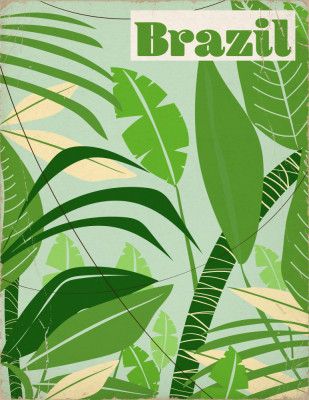 Brazil Vintage Travel Poster