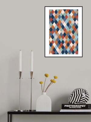 Harlequin Pattern With Multicolored Diamond hapes