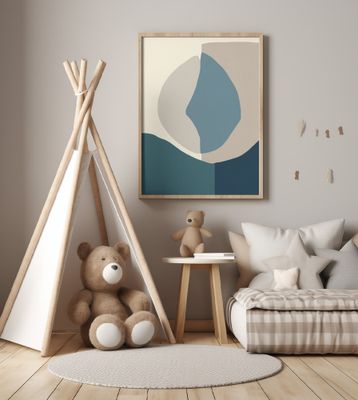 Muted Tones Blue Beige