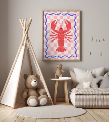 Pink Checkered Lobster