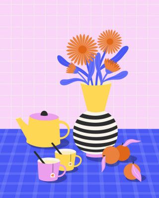 Marigold Vase and Tea