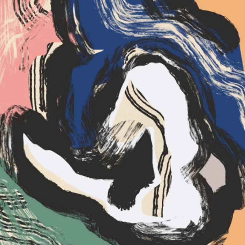 Sitting Nude Bold Abstract